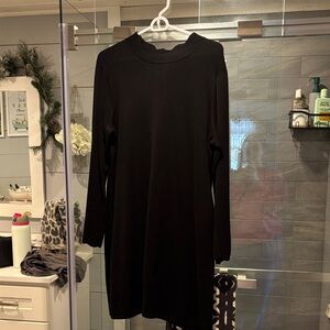 Elegant Black Long Sleeve Dress